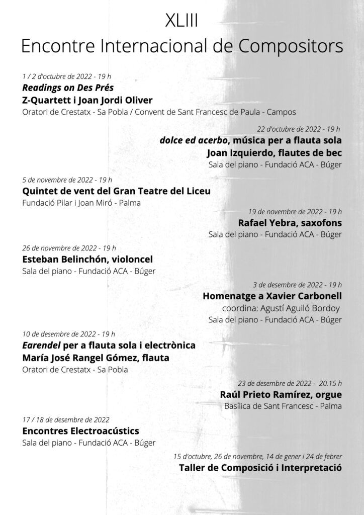 Catàleg encontre de compositors 2022