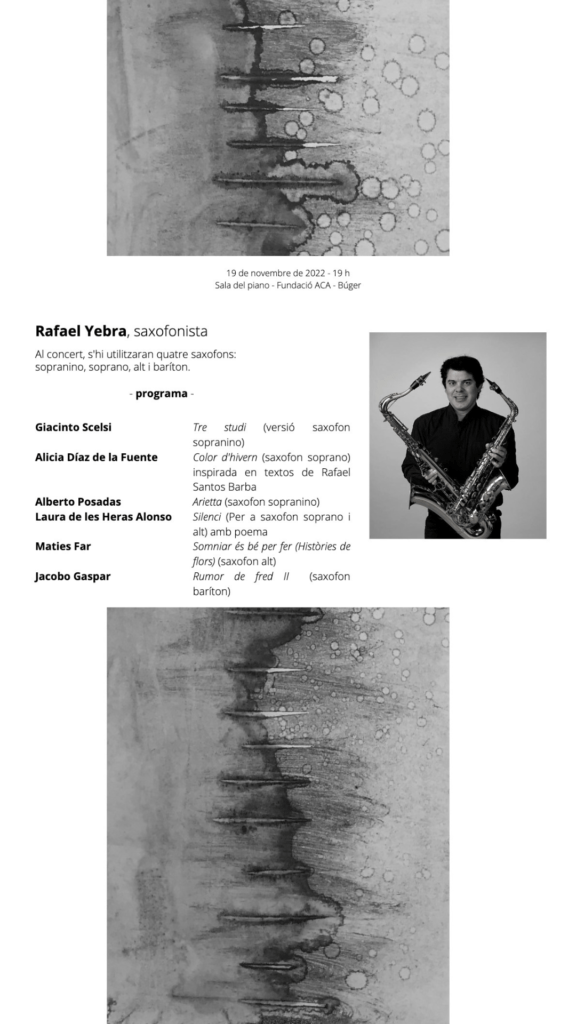 Rafael Yebra, saxofonista