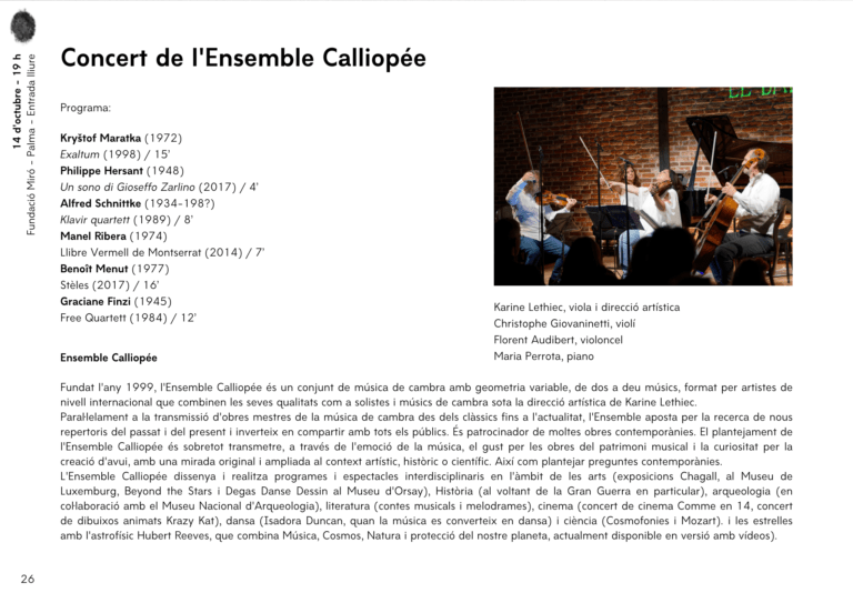 Ensemble Calliopée, concert